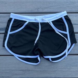 Original Y2K; Black & White; Extreme Mini Athletic Shorts; Tags Removed; 14W